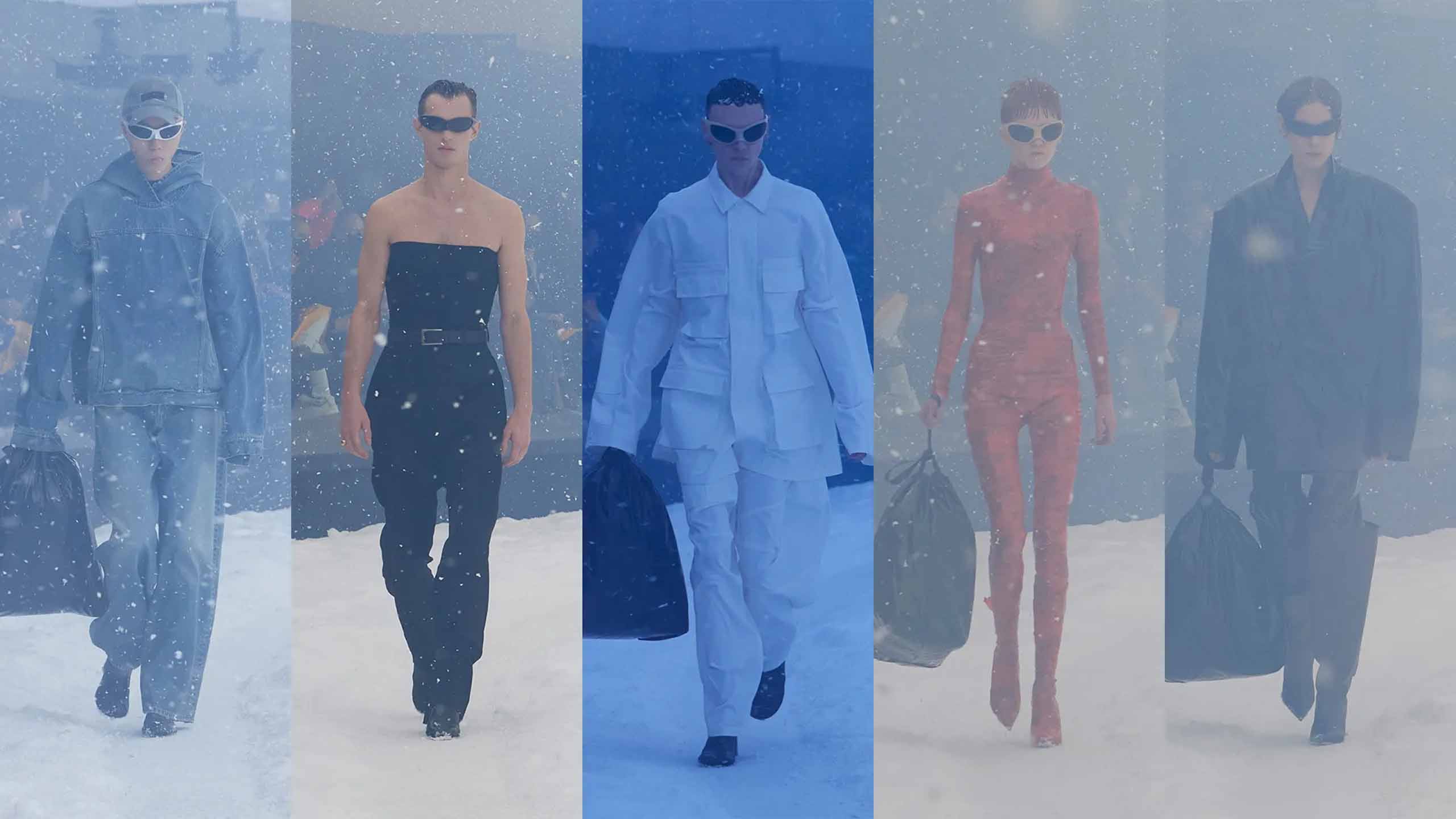 Balenciaga AW22 show in snow